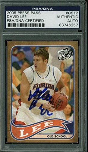 Florida David Lee Authentic Signed Card 2005 Press Pass #Os12 PSA/DNA Slabbed