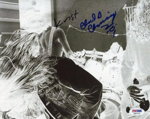 Krist Novoselic & Chad Channing Nirvana Signed Authentic 8X10 Photo PSA #S80703
