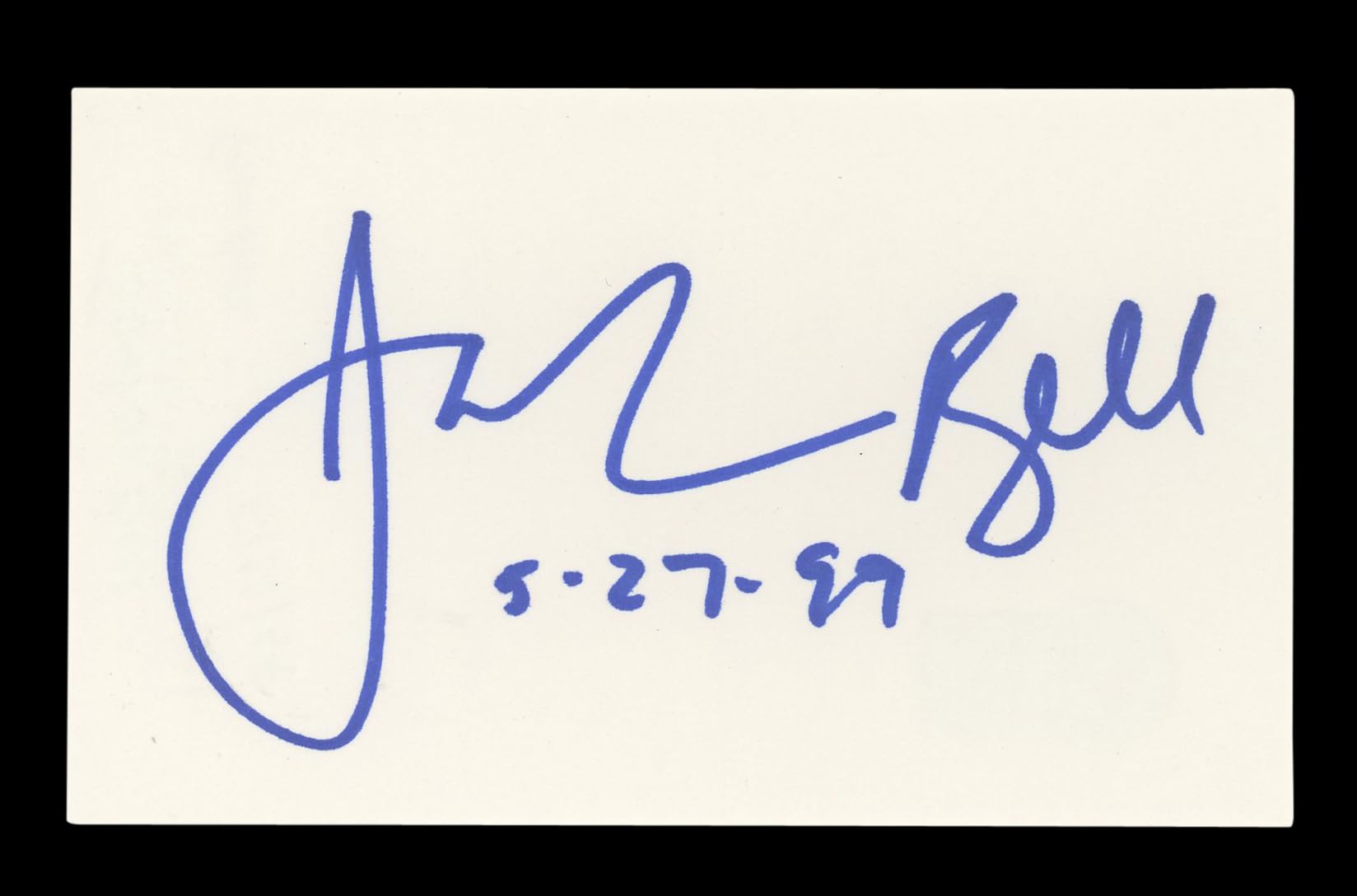 Joshua Bell Musician "5-27-99" Signed 3x5 Index Card Autographed BAS #AD70205