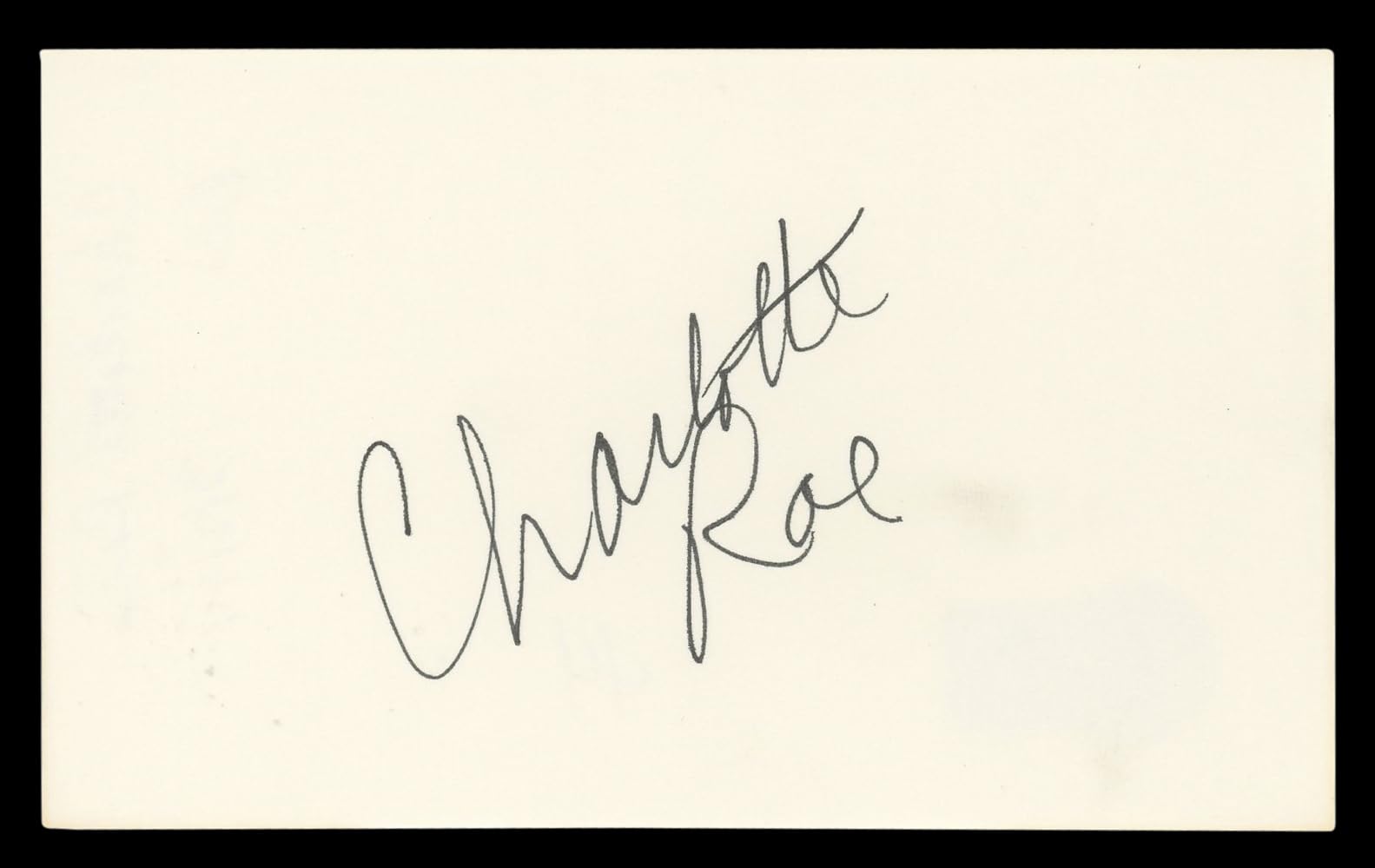 Charlotte Rae The Facts of Life Authentic Signed 3x5 Index Card BAS #BL96725