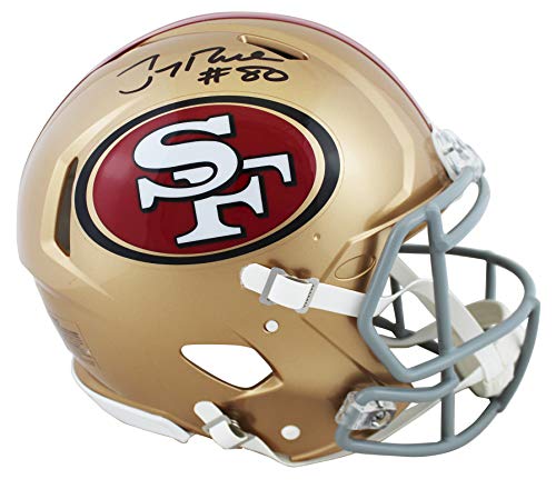 49ers Jerry Rice Authentic Signed Full Size Speed Proline Helmet BAS Witnessed