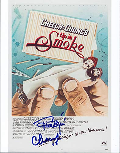 Cheech Marin & Tommy Chong Up in Smoke Authentic Signed 8.5x11 Photo BAS #E85519
