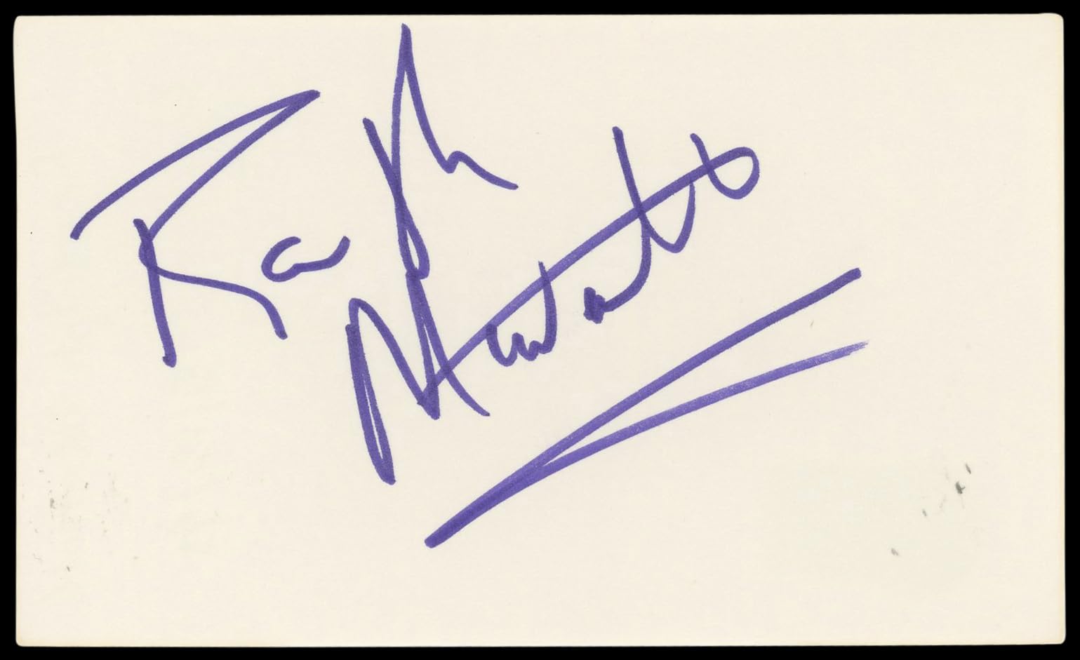 Randolph Mantooth Emergency! Authentic Signed 3x5 Index Card BAS #BN89143