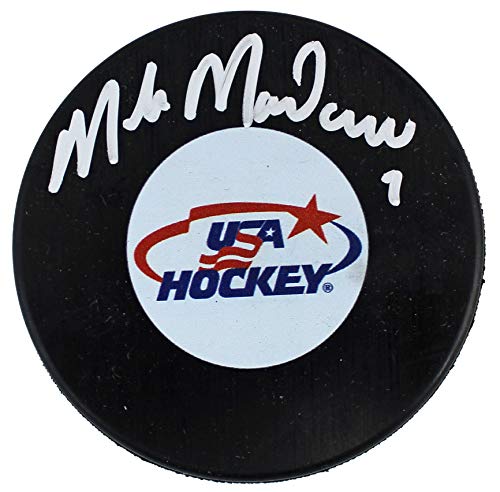 Stars Mike Modano Authentic Signed USA Hockey Logo Puck BAS Witnessed