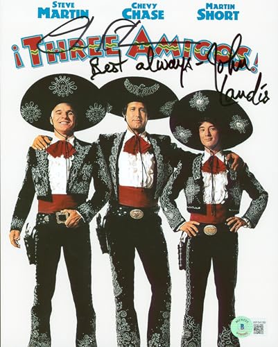Chevy Chase & John Landis Three Amigos! Authentic Signed 8x10 Photo BAS #WY54199