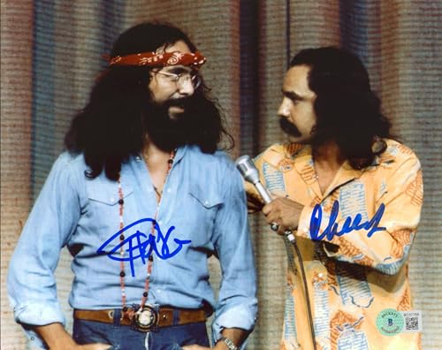 Cheech Marin & Tommy Chong Up in Smoke Authentic Signed 8x10 Photo BAS #BC37768