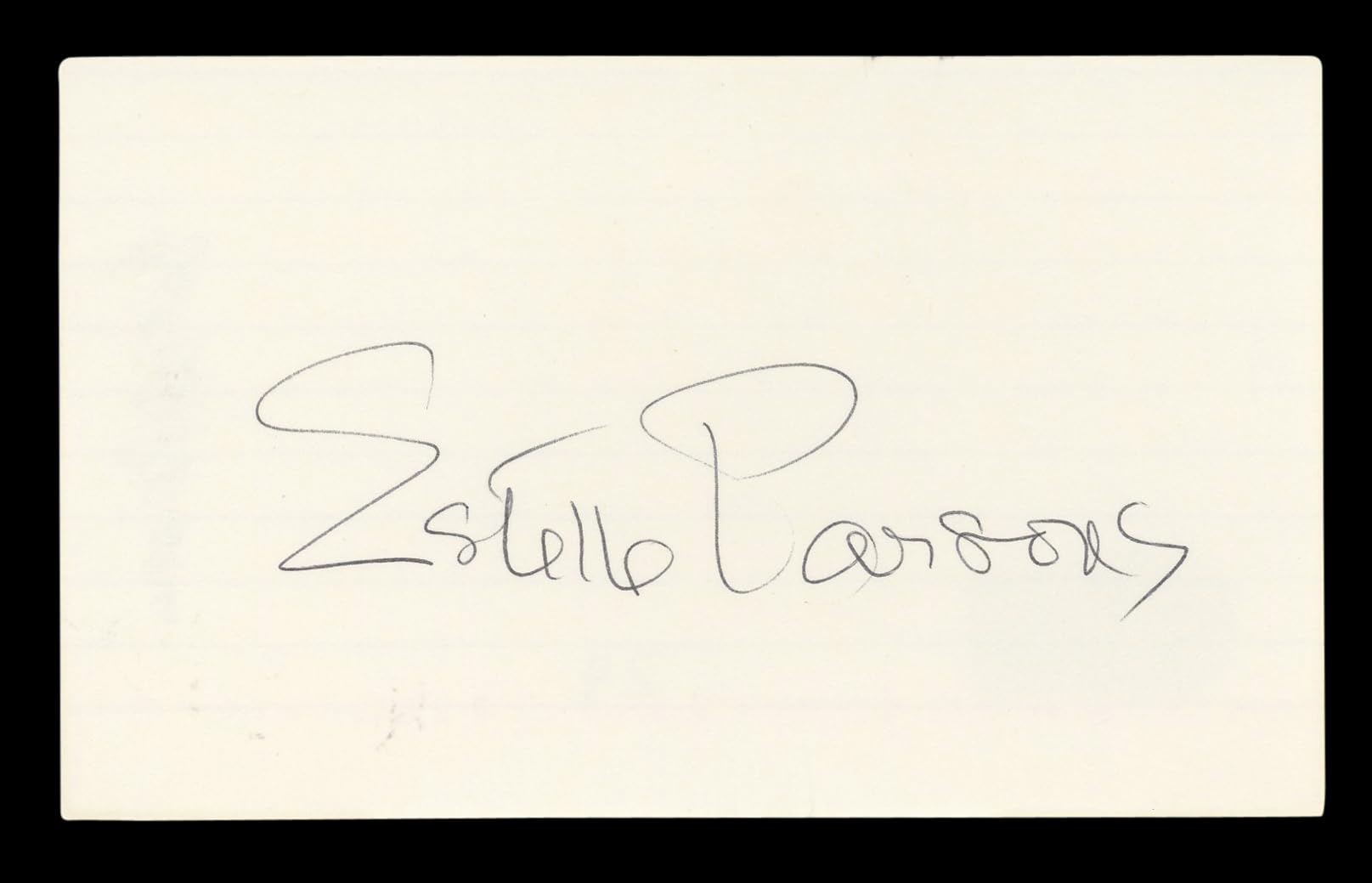 Estelle Parsons Bonnie and Clyde Authentic Signed 3x5 Index Card BAS #BL96432