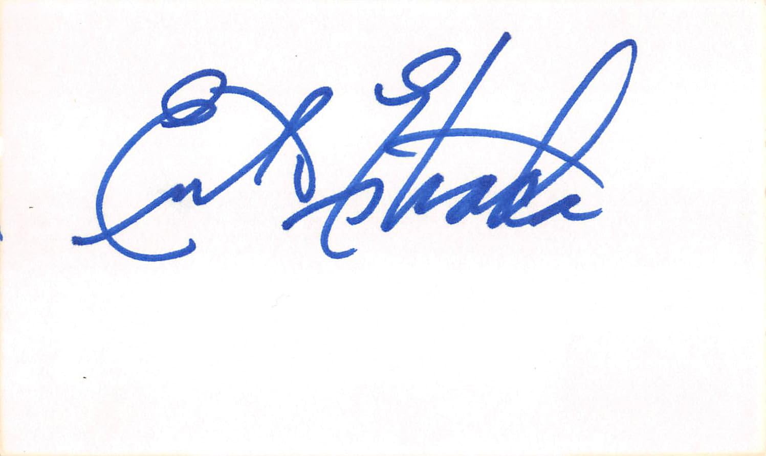 Erik Estrada CHiPS Authentic Signed 3x5 Index Card Autographed BAS #BL96260