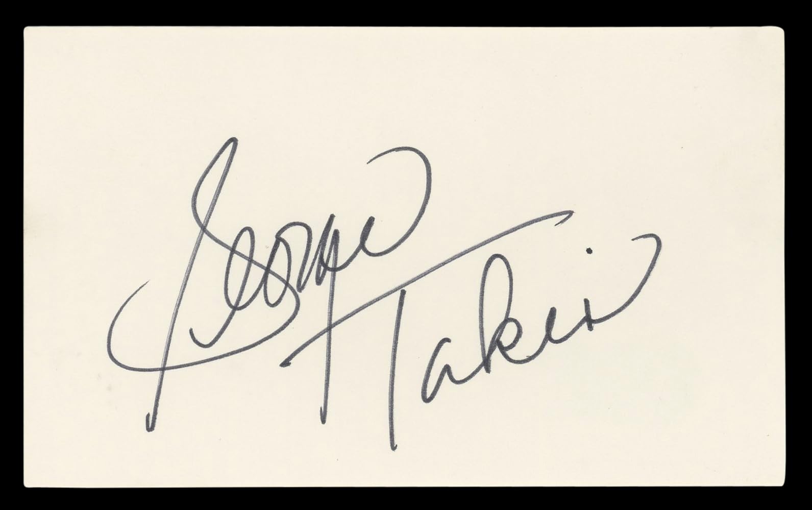 George Takei Star Trek: The Original Series Signed 3x5 Index Card BAS #BL96814