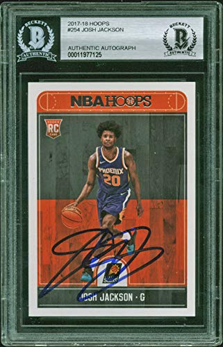 Grizzlies Josh Jackson Authentic Signed 2017 Hoops #254 Rookie Card BAS Slabbed