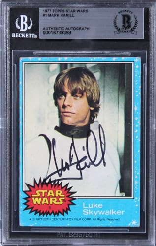 Mark Hamill Star Wars Authentic Signed 1977 Star Wars #1 Card BAS Slabbed 3