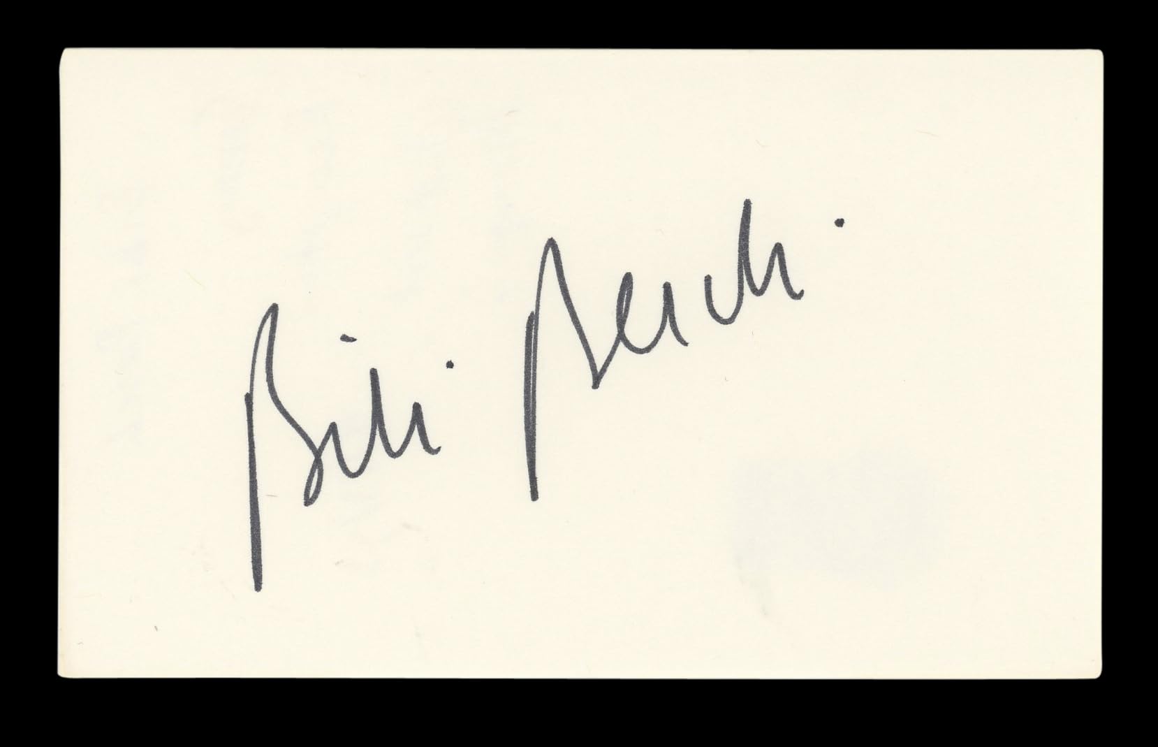 Bibi Besch Tremors Authentic Signed 3x5 Index Card Autographed BAS #AD70327