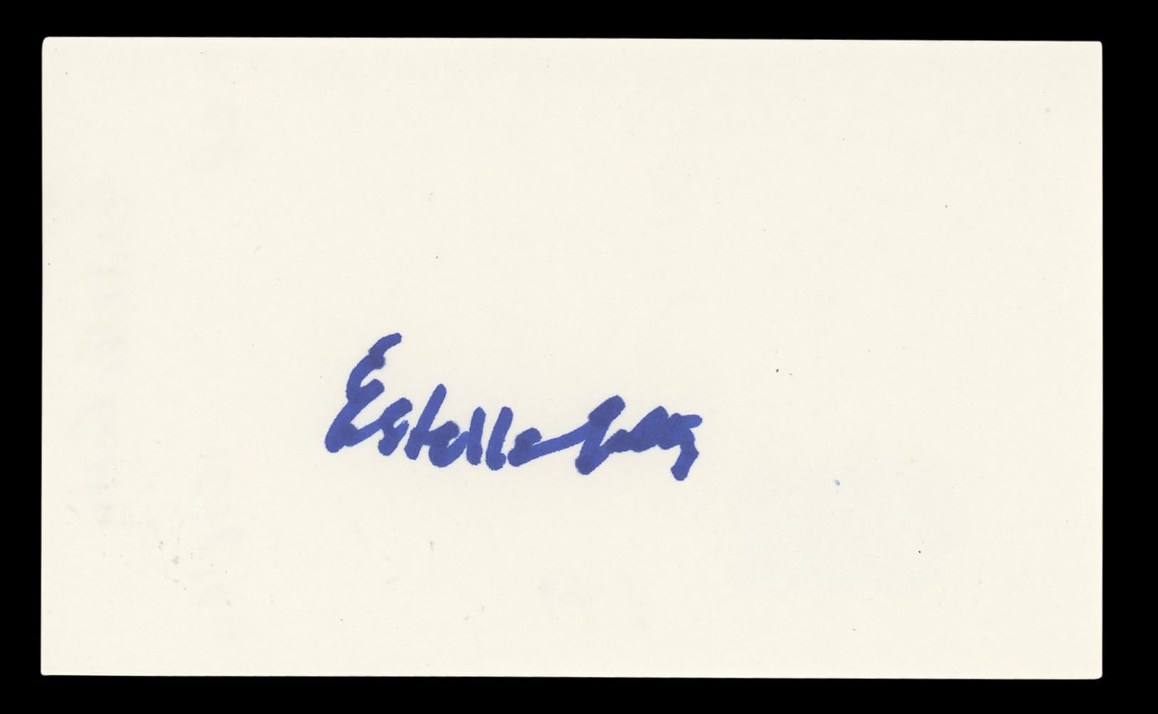 Estelle Getty The Golden Girls Authentic Signed 3x5 Index Card BAS #BL98512
