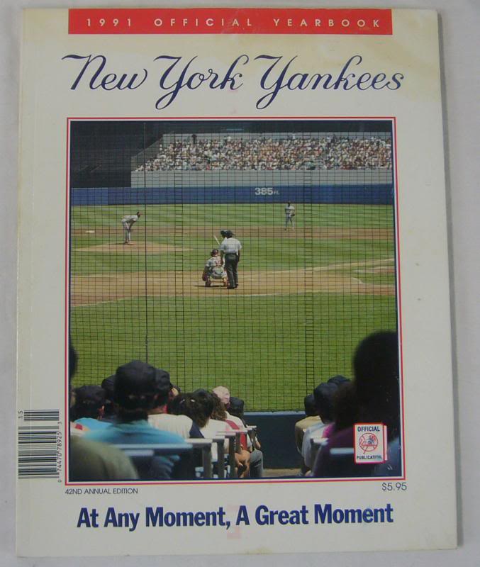 New York Yankees Authentic Official 1991 Program Yearbook