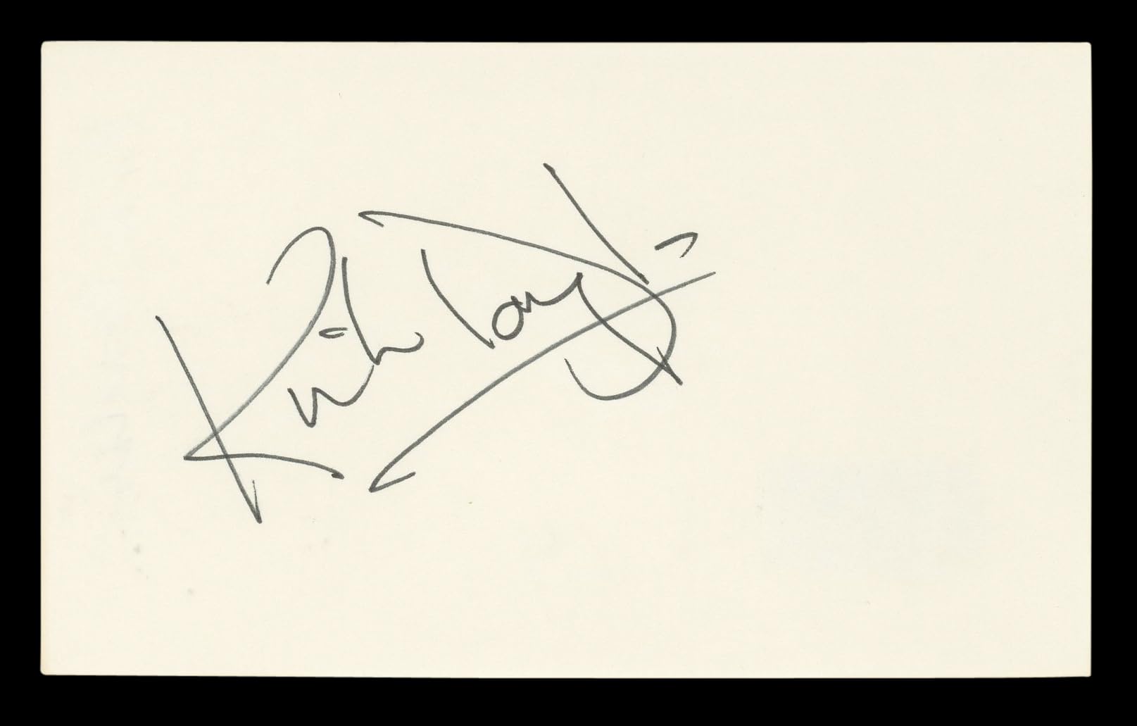 Kirk Douglas Spartacus Authentic Signed 3x5 Index Card Autographed BAS #BL96693