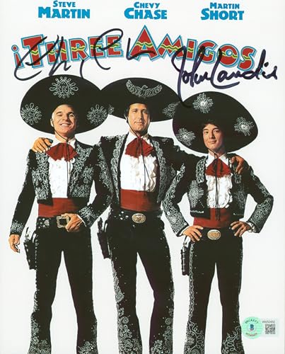 Chevy Chase & John Landis Three Amigos! Authentic Signed 8x10 Photo BAS #WV52452