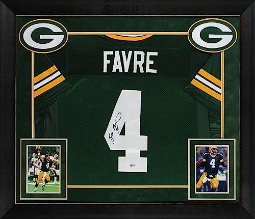 Packers Brett Favre Authentic Signed Green Wilson Framed Jersey BAS #H92241