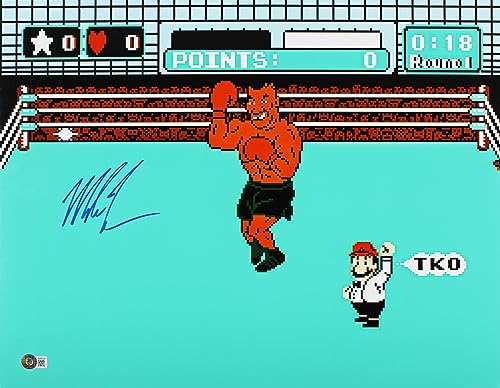 Mike Tyson Authentic Signed 16x20 Punch Out Photo Autographed BAS