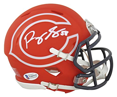 Bears Roquan Smith Authentic Signed AMP Speed Mini Helmet Autographed BAS
