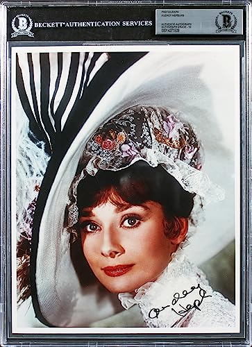 Audrey Hepburn Breakfast At Tiffany's Signed 8x10 Photo Auto 10! BAS Slabbed