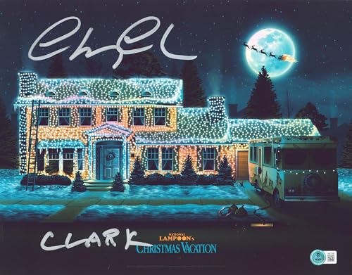 Chevy Chase Christmas Vacation "Clark" Signed 11x14 Photo BAS Wit #1W377535