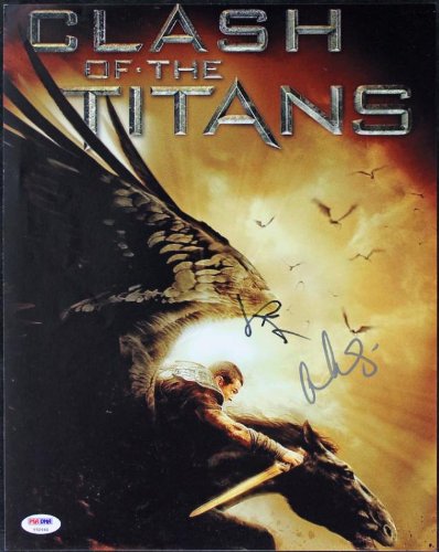 Sam Worthington & Gemma Arterton Clash Of Titans Signed 11X14 Photo PSA #T50645