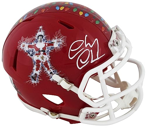 Chevy Chase Christmas Vacation Signed Red Speed Mini Helmet BAS Witnessed