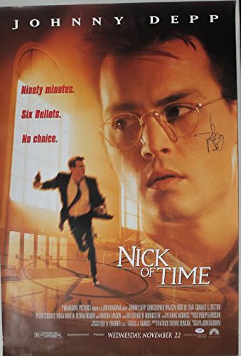 Johnny Depp Nick Of Time Authentic Signed 27X40 One Sheet Poster PSA/DNA #I81853