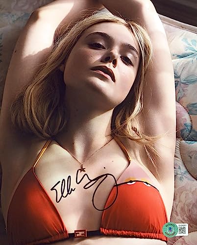 Elle Fanning Maleficent Authentic Signed 8x10 Sexy Photo BAS #BH049861