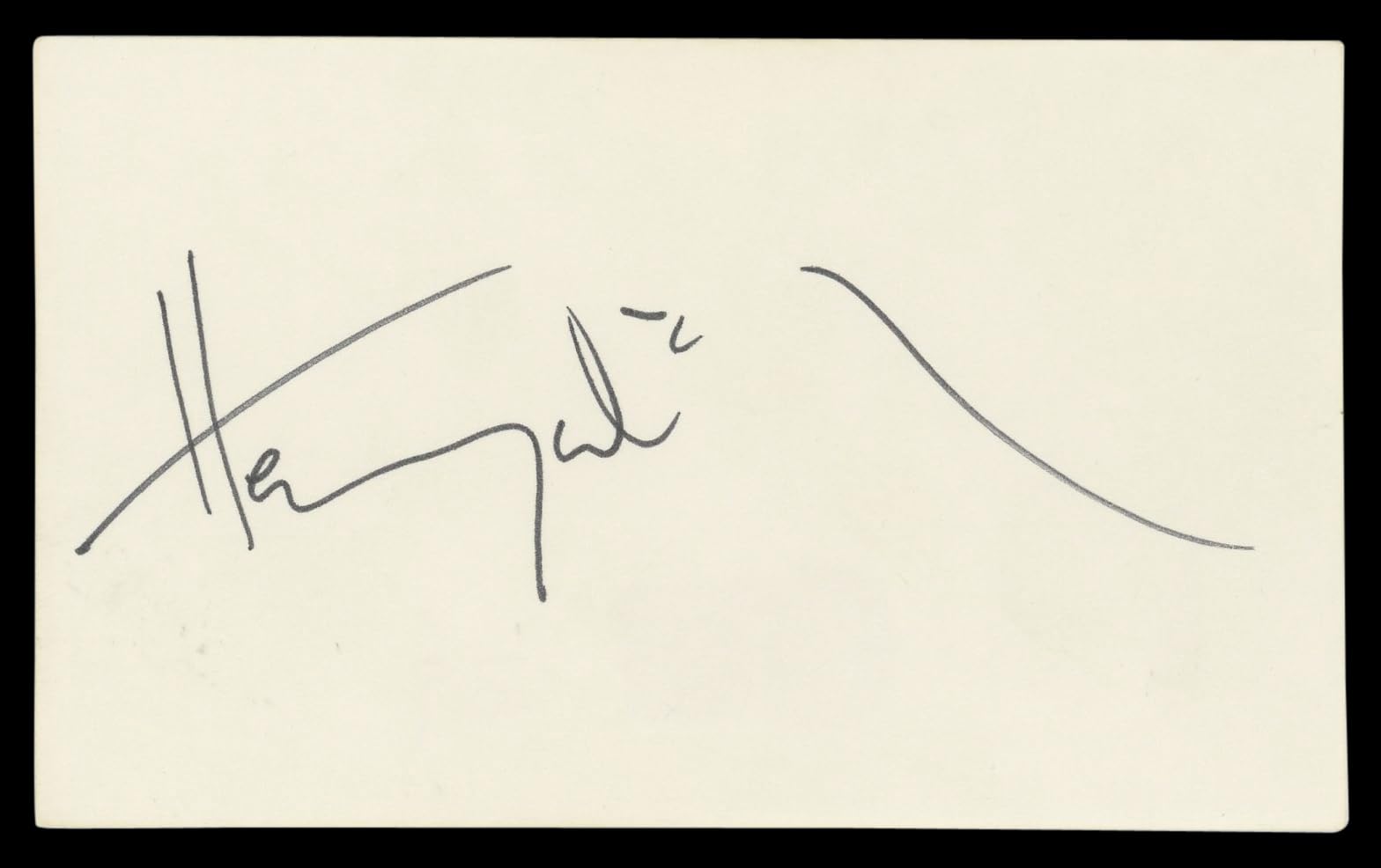 Henry Winkler Happy Days Authentic Signed 3x5 Index Card BAS #BL98557