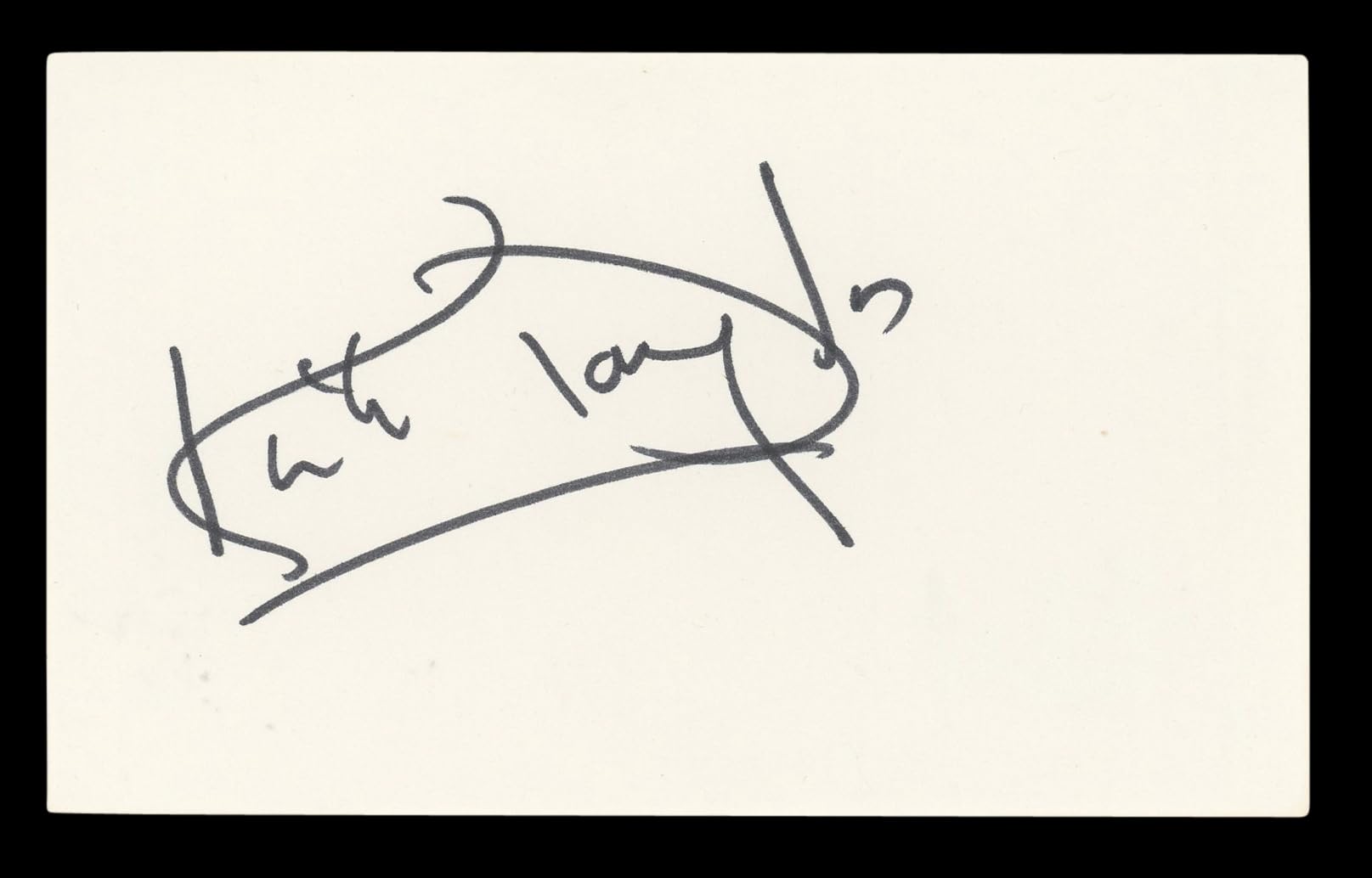Kirk Douglas Spartacus Authentic Signed 3x5 Index Card Autographed BAS #BL96688