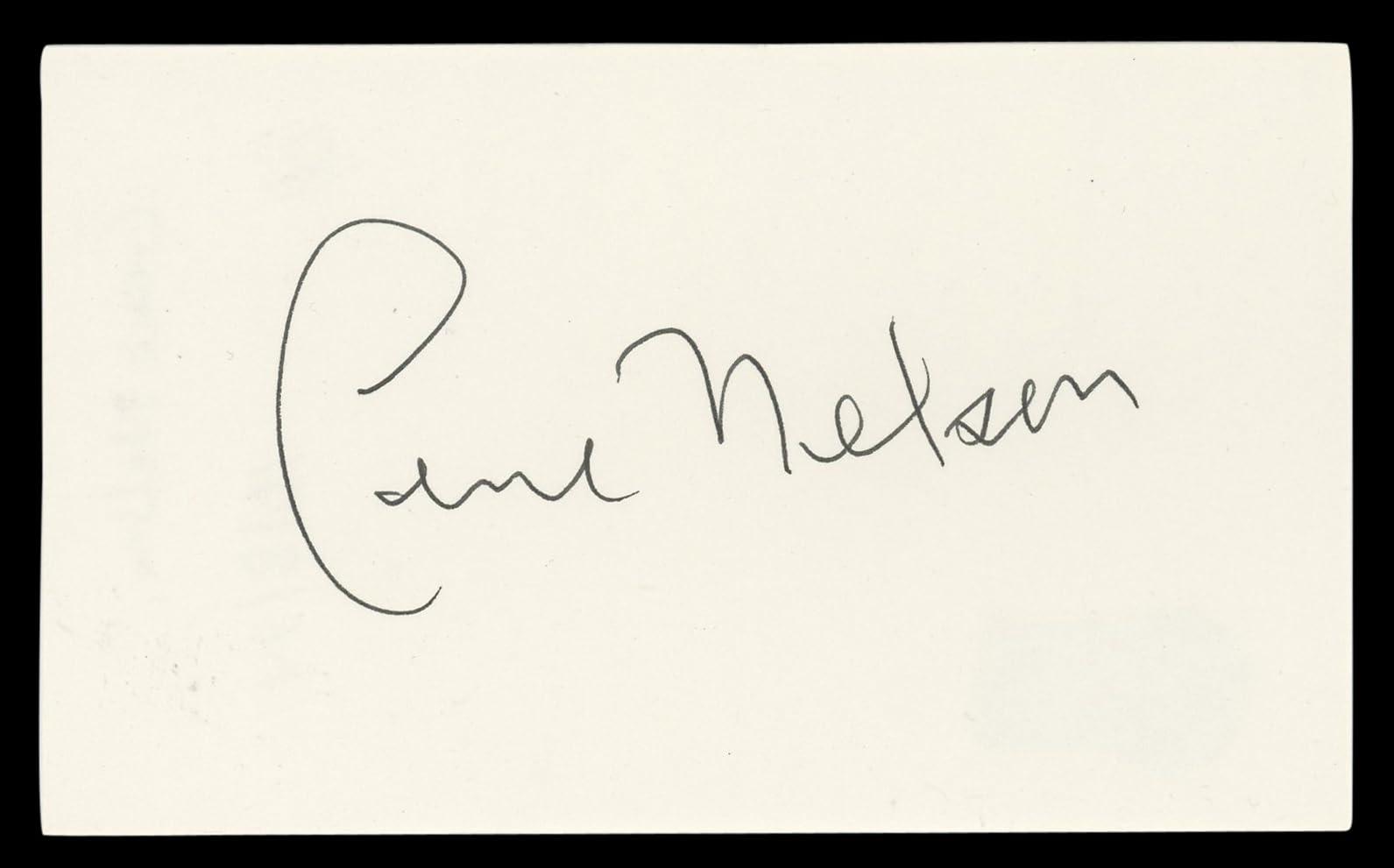 Gene Nelson Tea for Two Authentic Signed 3x5 Index Card Autographed BAS #BL98815