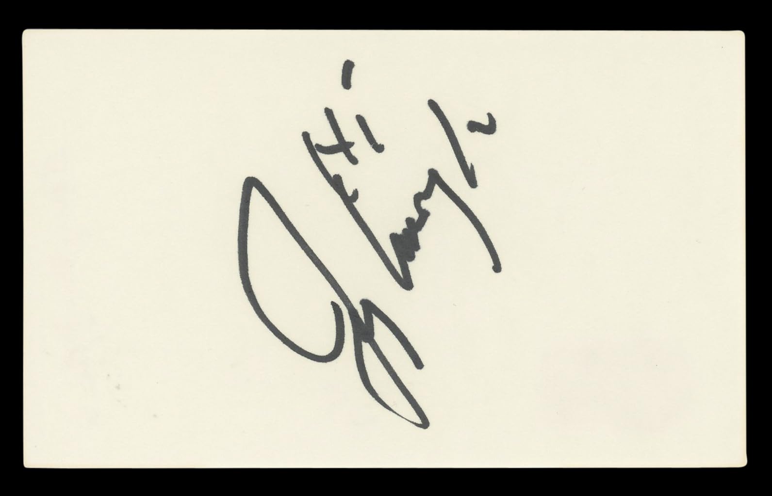 Jerry Van Dyke Coach "Hi" Authentic Signed 3x5 Index Card BAS #BL96751