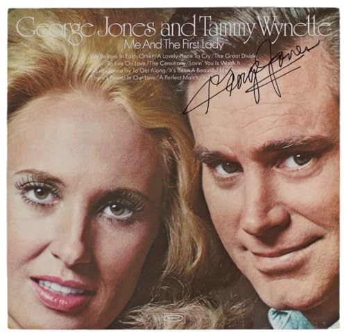 George Jones Authentic Signed Me And The First Lady Album Cover BAS #BG90656