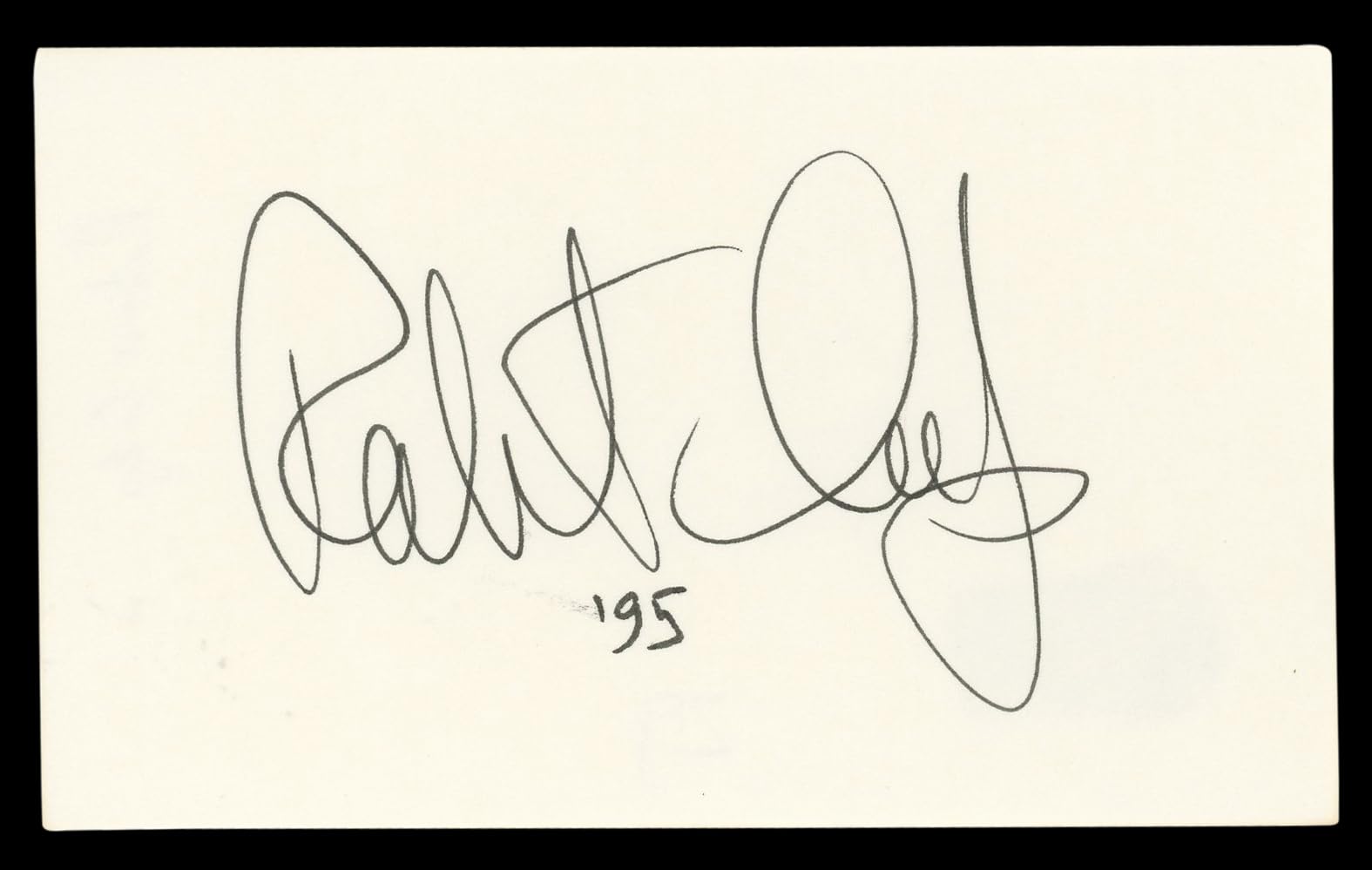 Robert Culp I Spy "95" Authentic Signed 3x5 Index Card Autographed BAS #BL96791