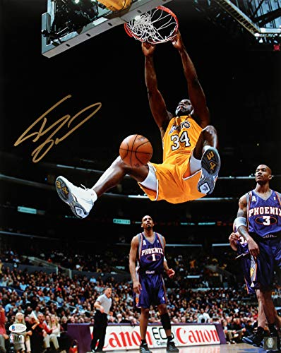 Lakers Shaquille O'Neal Authentic Signed 16x20 Vs Suns Photo Autographed BAS