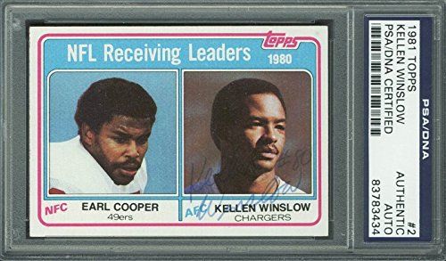Chargers Kellen Winslow Signed Card 1981 Topps #2 PSA/DNA Slabbed #83783434