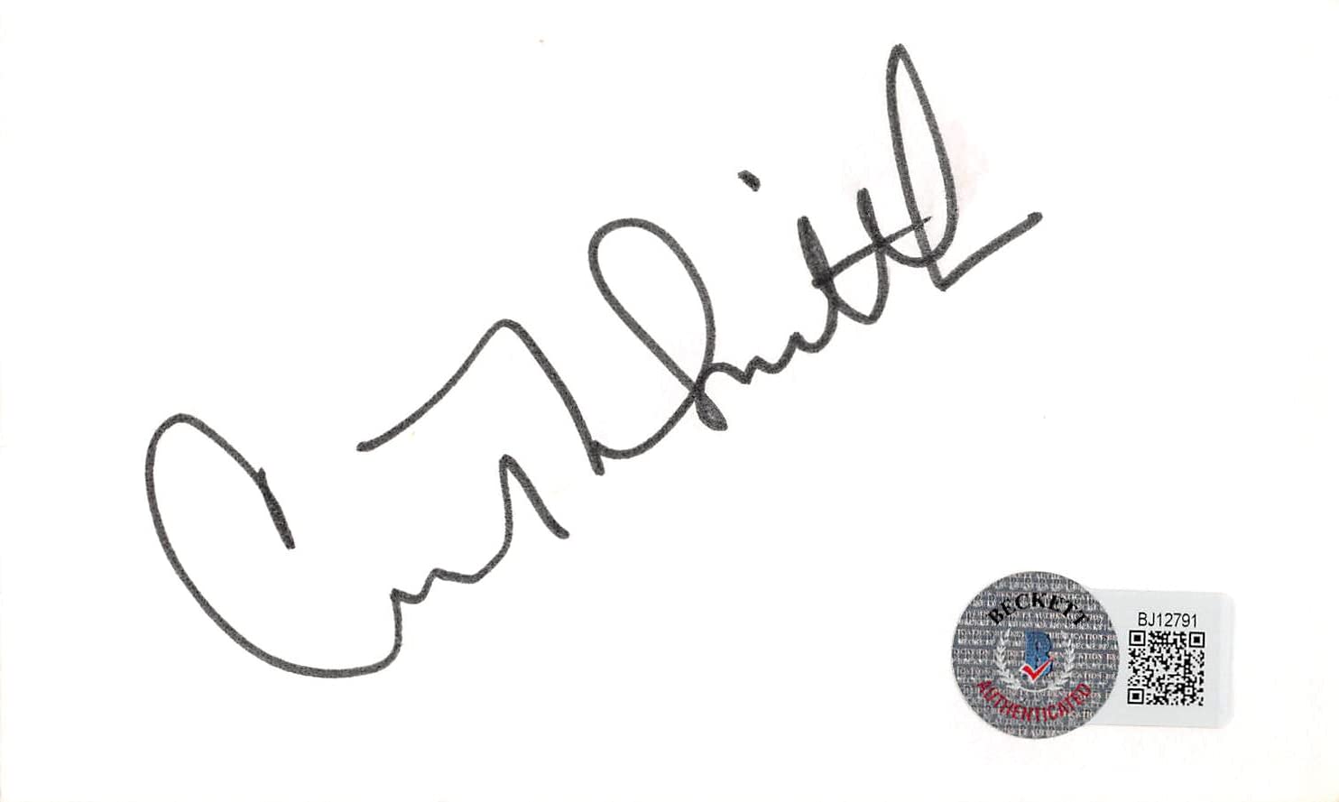 Courtney Thorne-Smith According To Jim Signed 3x5 Index Card BAS #BJ12791