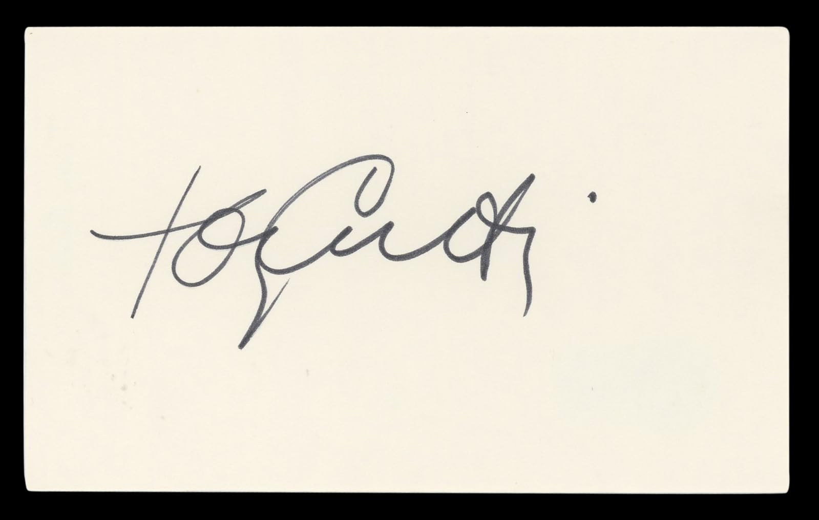 Tony Curtis Some Like It Hot Authentic Signed 3x5 Index Card BAS #BL98535