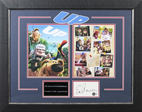 Ed Asner Up Authentic Signed & Framed 3x5 Index Card Autographed BAS