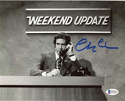 Chevy Chase Saturday Night Live Authentic Signed 8x10 B&W Photo BAS Witnessed 40
