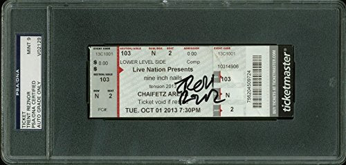 Trent Reznor Nine Inch Nails Signed Ticket Stub Auto Graded Mint 9! PSA Slabbed