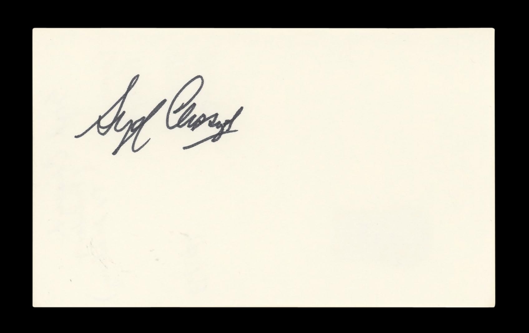 Syd Cassyd Black Starlet Signed 3x5 Index Card Autographed BAS #AD70300