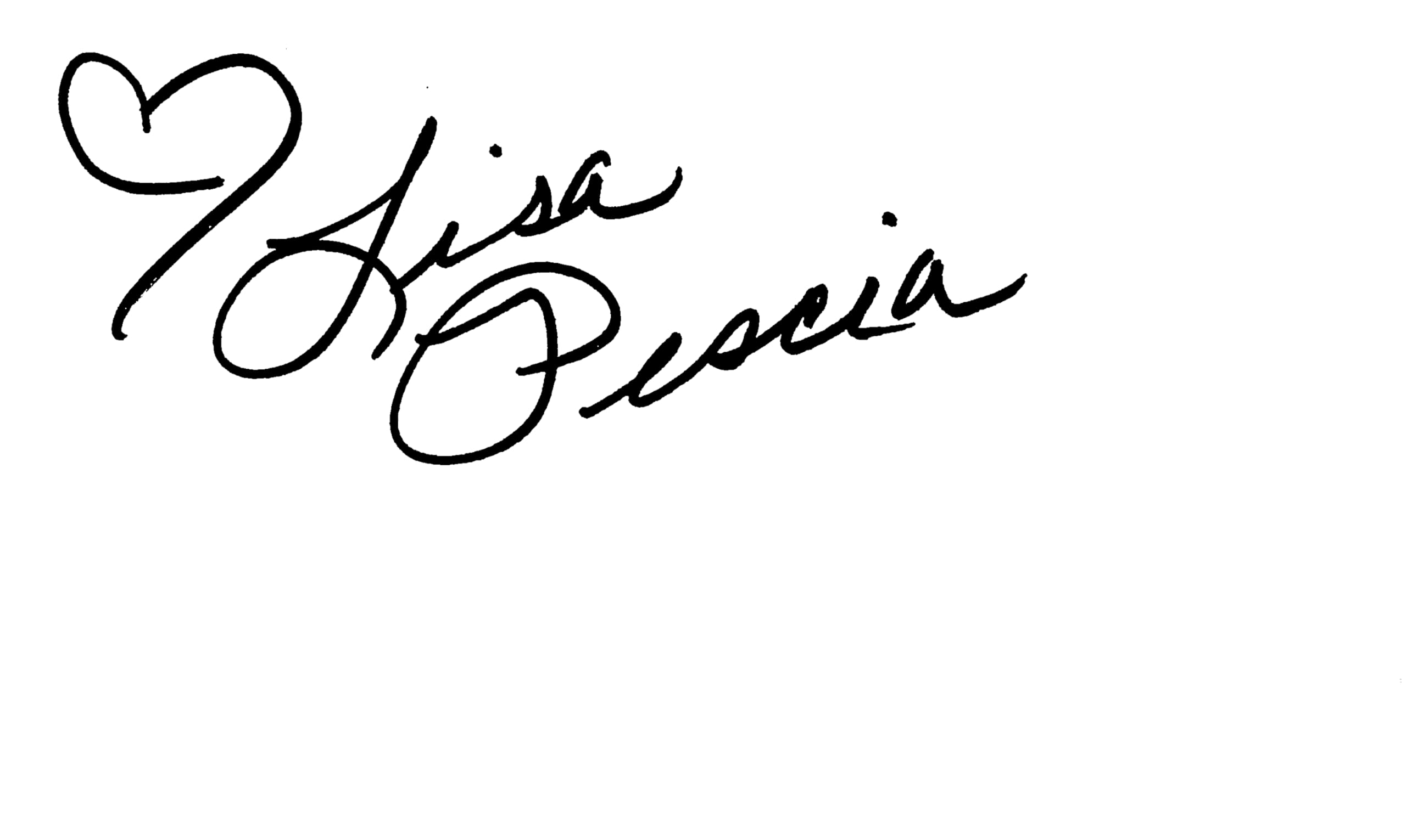 Lisa Pescia Body Chemistry Authentic Signed 3x5 Index Card BAS #BL96222