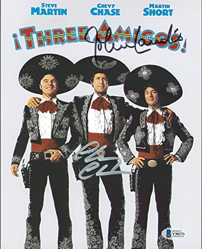 Chevy Chase & John Landis Three Amigos! Authentic Signed 8x10 Photo BAS #Y30273