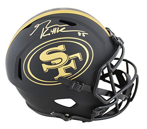 49ers George Kittle Signed Eclipse Full Size Speed Rep Helmet BAS Witnessed