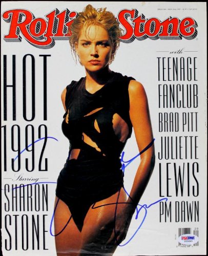 Sharon Stone Authentic Signed Rolling Stone Magazine Cover PSA/DNA #I85645