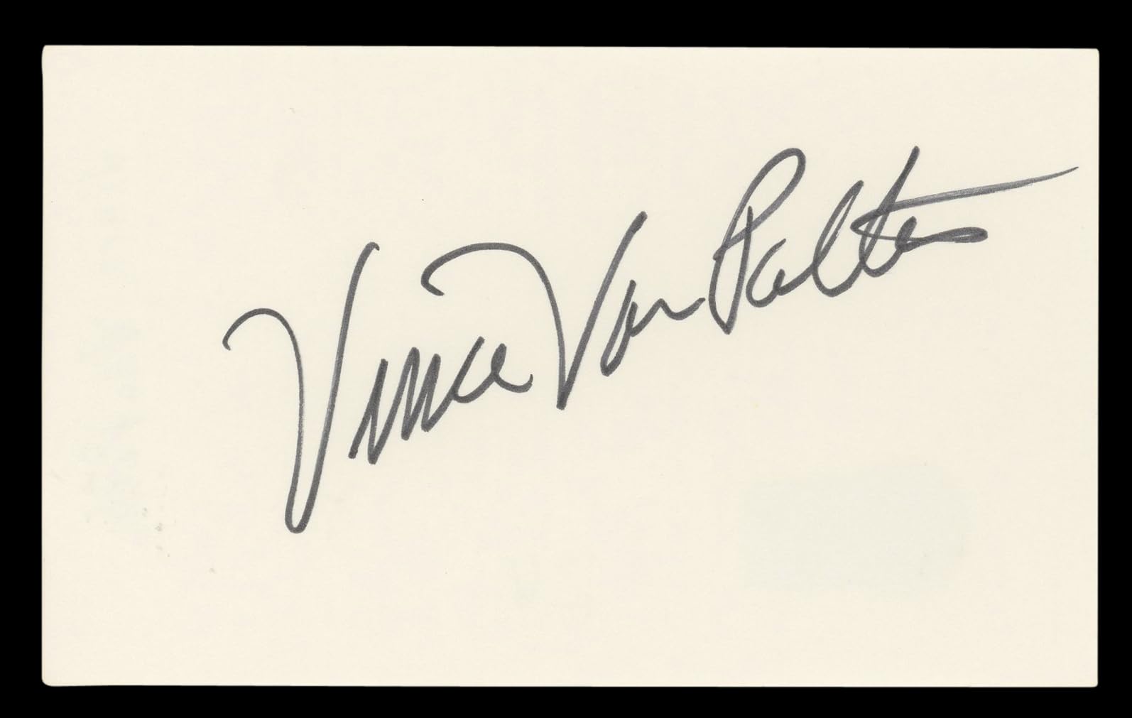 Vincent Van Patten 7 Days to Vegas Authentic Signed 3x5 Index Card BAS #BL96837