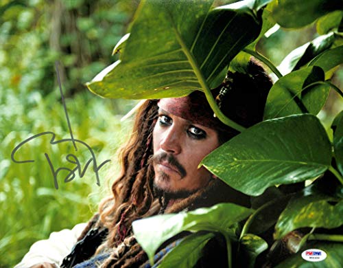 Johnny Depp Pirates Of The Caribbean Signed 11x14 Photo Graded 10! PSA #W04455