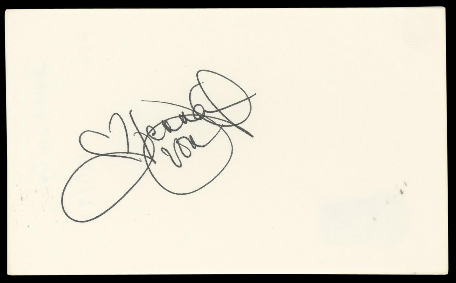 Jenna von Oy Blossom Authentic Signed 3x5 Index Card Autographed BAS #BN89180